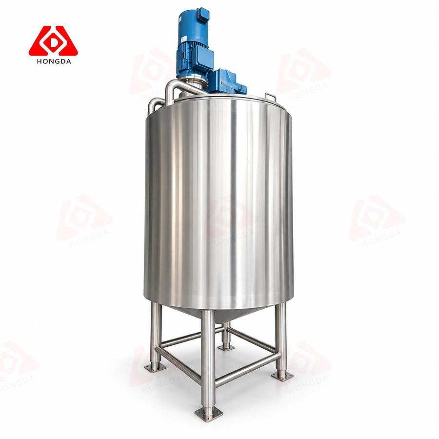 New Customized Different Type Steam Mixing Tank / Jacketed Cone Bottom Kettle 100-1000 USG ASME stamped
