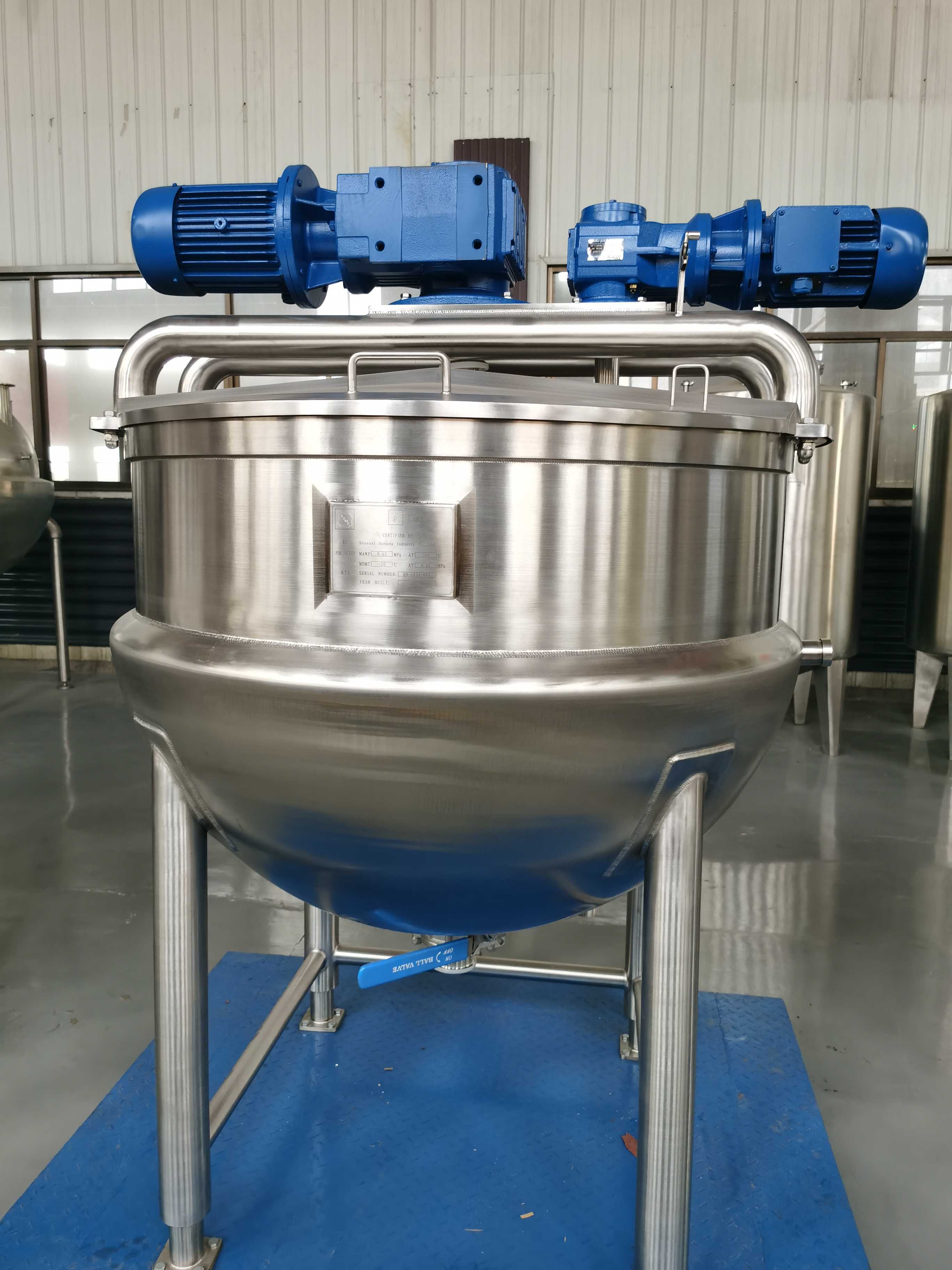New 150 USG Steam Jacketed Twin Action(Offset) Mixing Kettle in stock in Ontario, CA, USA