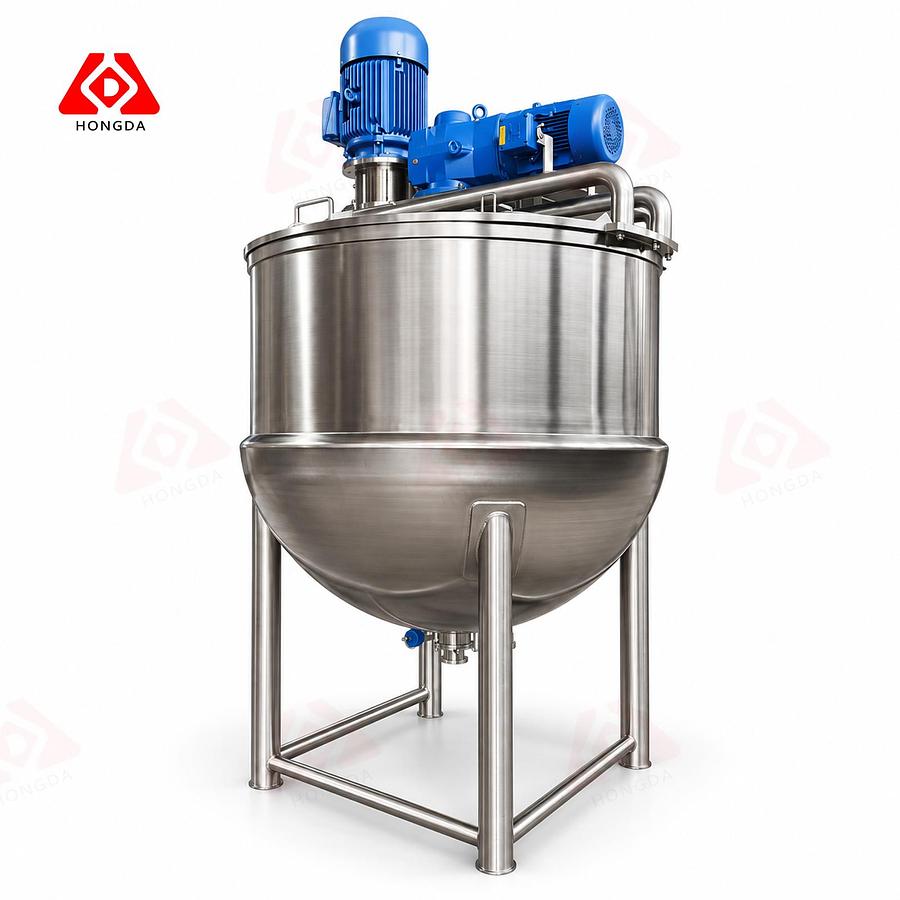 300 Gallon Steam Jacketed Mixing Kettle – ASME Rated, with Homogenizer