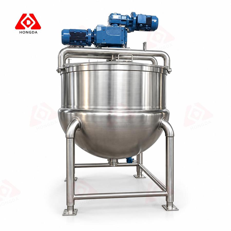 New 300 Gallon steam jacketed mixing kettle
