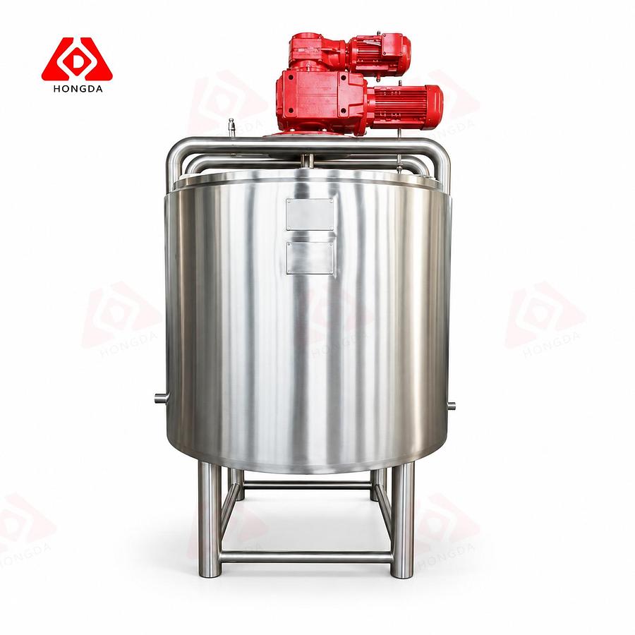 1000L Steam Mixing Tank/ Jacketed Cone Bottom Kettle