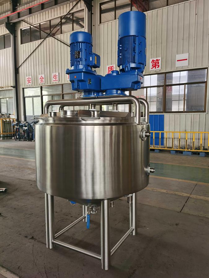 New 100 Gallon Steam Jacketed Cone Bottom Kettle: High Shear Disperser &Scraper Blade