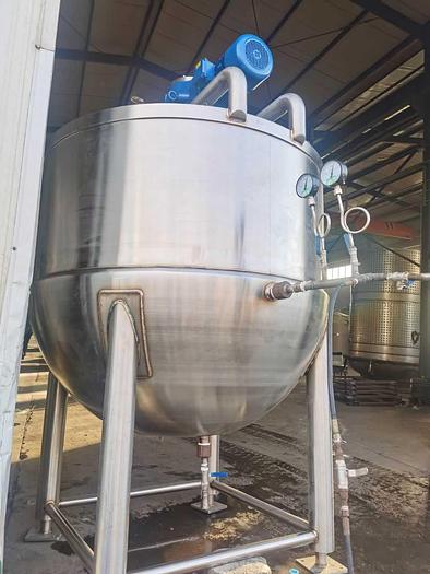 New 800 USG Steam Jacketed Dual Mixing Kettle