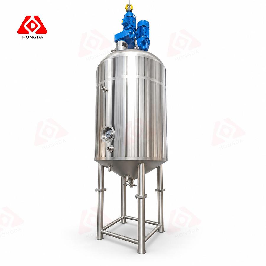 1000 USG Cone Bottom Vacuum Kettle / Mixing Tank, Featuring Triple Agitation and an Emulsifying Mixer