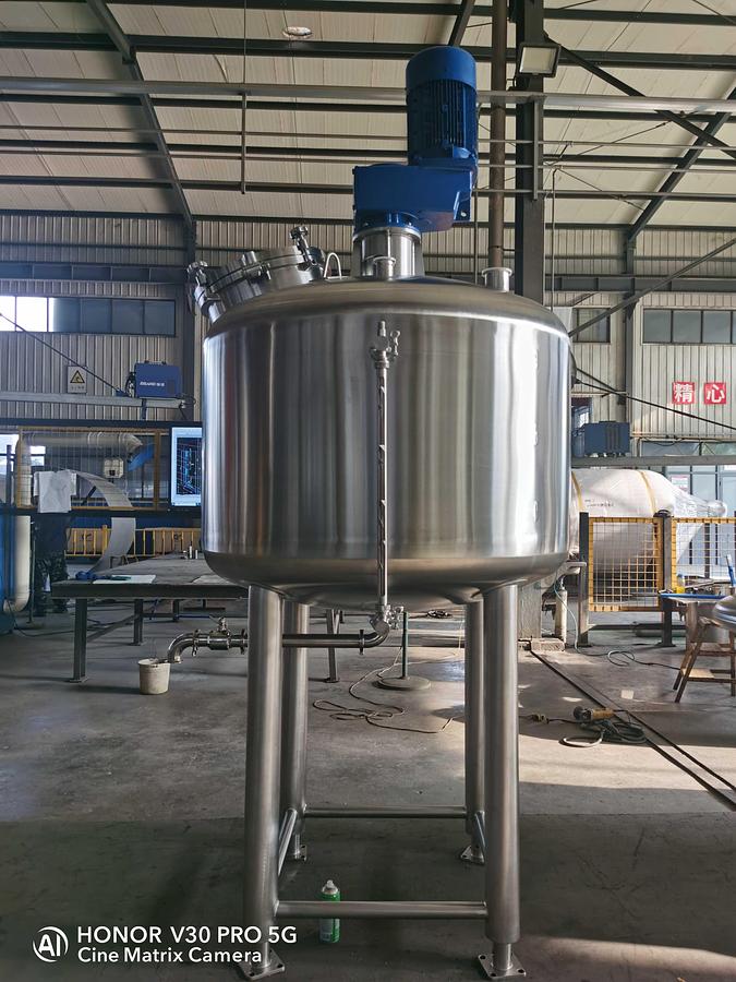 200 Gal Stainless Steel Single Shell Tank - Industrial Mixing Tank with Agitator