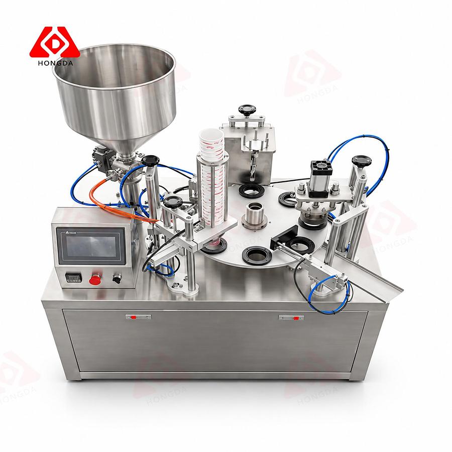 Automatic Rotary Dual-Cup Filling and Sealing Machine