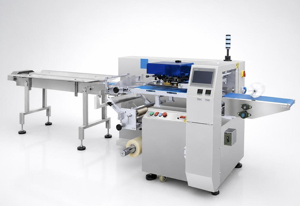 Three-Servo Down-Film Flow Wrapper  VT-160X