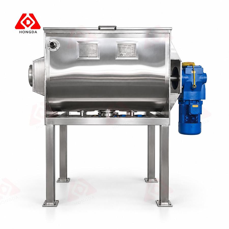 Custom 500L Steam / Chilled Water Jacketed Ribbon Blender – ASME Rated 75 PSIG
