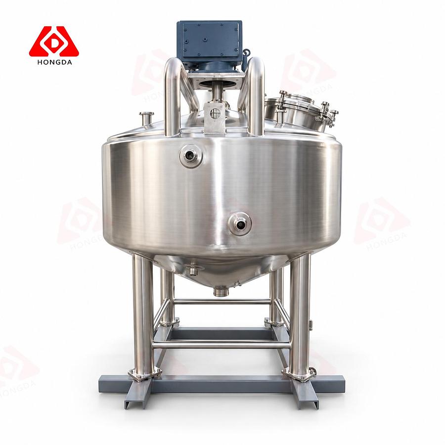200 Liter & 600 Liter Steam Mixing Tank/ Jacketed Cone Bottom Kettle