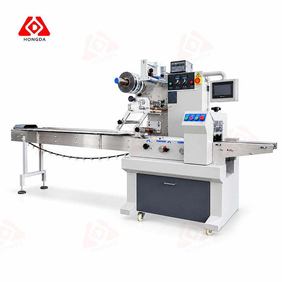 Three-Servo Top-Film Flow Wrapper VT-160
