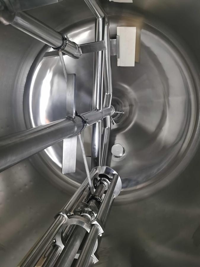 1000 USG Cone Bottom Vacuum Kettle / Mixing Tank, Featuring Triple Agitation and an Emulsifying Mixer