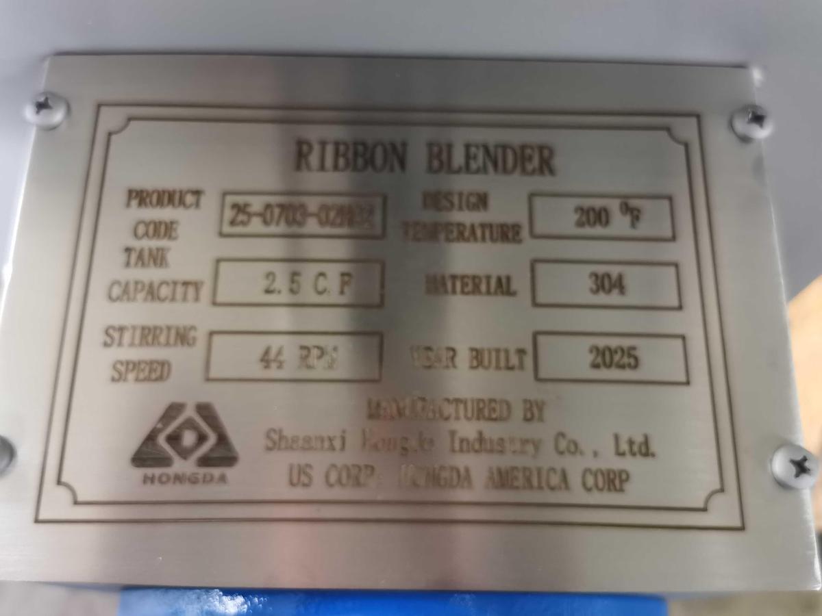 New  2.5 Cu. Ft Ribbon Blender in stock in Ontario, CA, USA