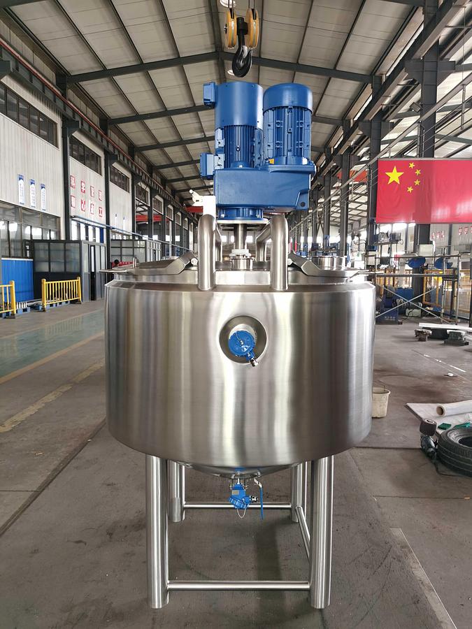 New 100 Gallon Steam Jacketed Cone Bottom Kettle: High Shear Disperser &Scraper Blade