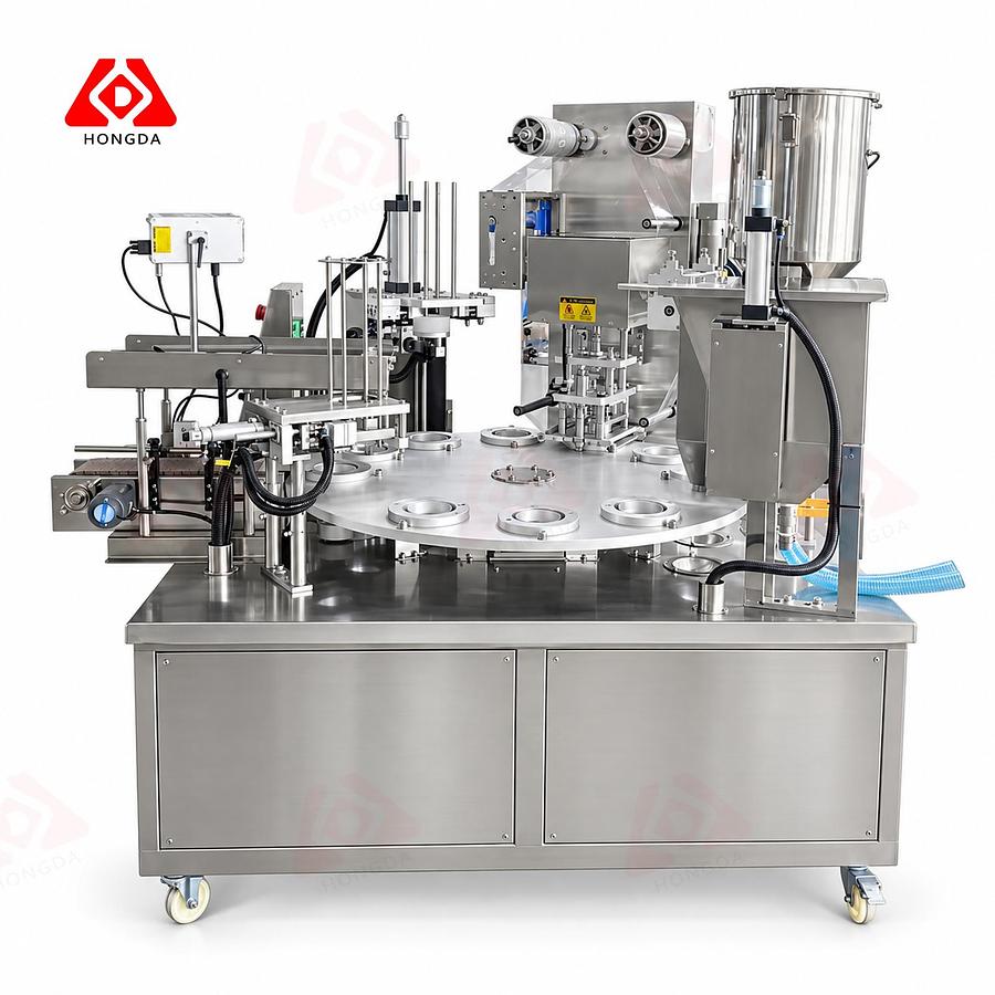 Automatic Rotary Cup Filling and Sealing Machine 900