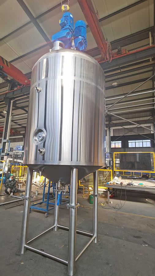 1000 USG Cone Bottom Vacuum Kettle / Mixing Tank, Featuring Triple Agitation and an Emulsifying Mixer