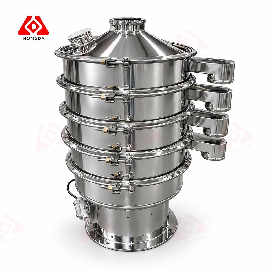 New Stainless Steel #304 Vibratory Sifter – 600mm (23.6'') Diameter, 3-Deck Circular Screener/Vibratory sieve
