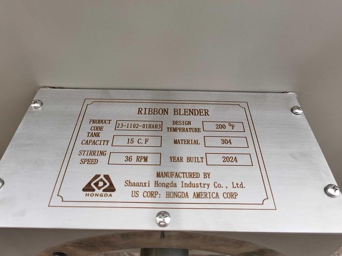 2024 Hongda new food grade 15 Cuft Ribbon blender in stock in CA