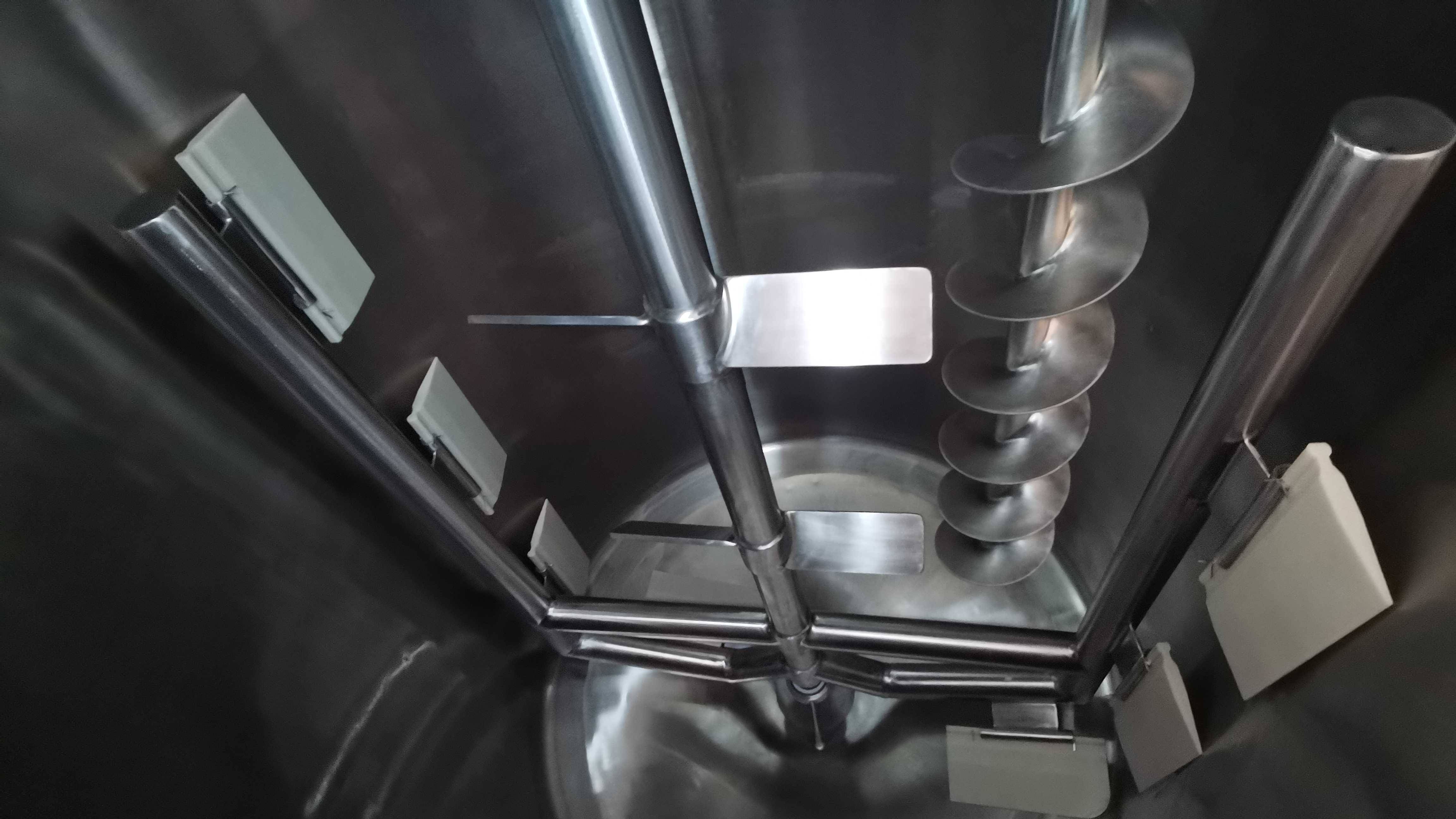550 Gallon Jacketed Buffer Tank-Scraper Blade & Vertical Auger Agitator