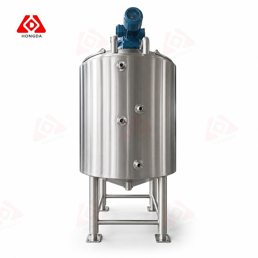 Customized 600 USG Steam Mixing Tank/ Jacketed Cone Bottom Kettle with sweep and disperser agitator