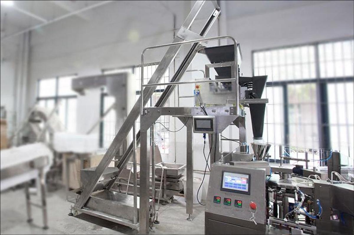 Rotary Pre-made Pouch packaging machine with Four-Head Linear Weigher (240E+LW4H3L)