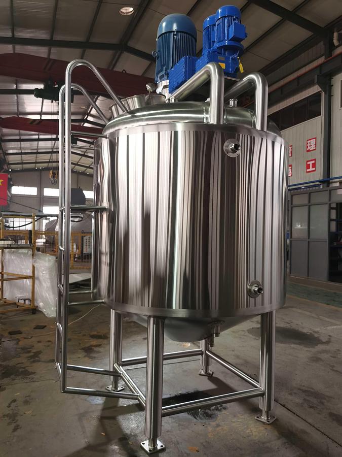 New 500 Gal Steam Jacketed SS Cone Bottom Mixing Kettle: Triple Agitation, High Shear Disperser, Scraper & Paddle