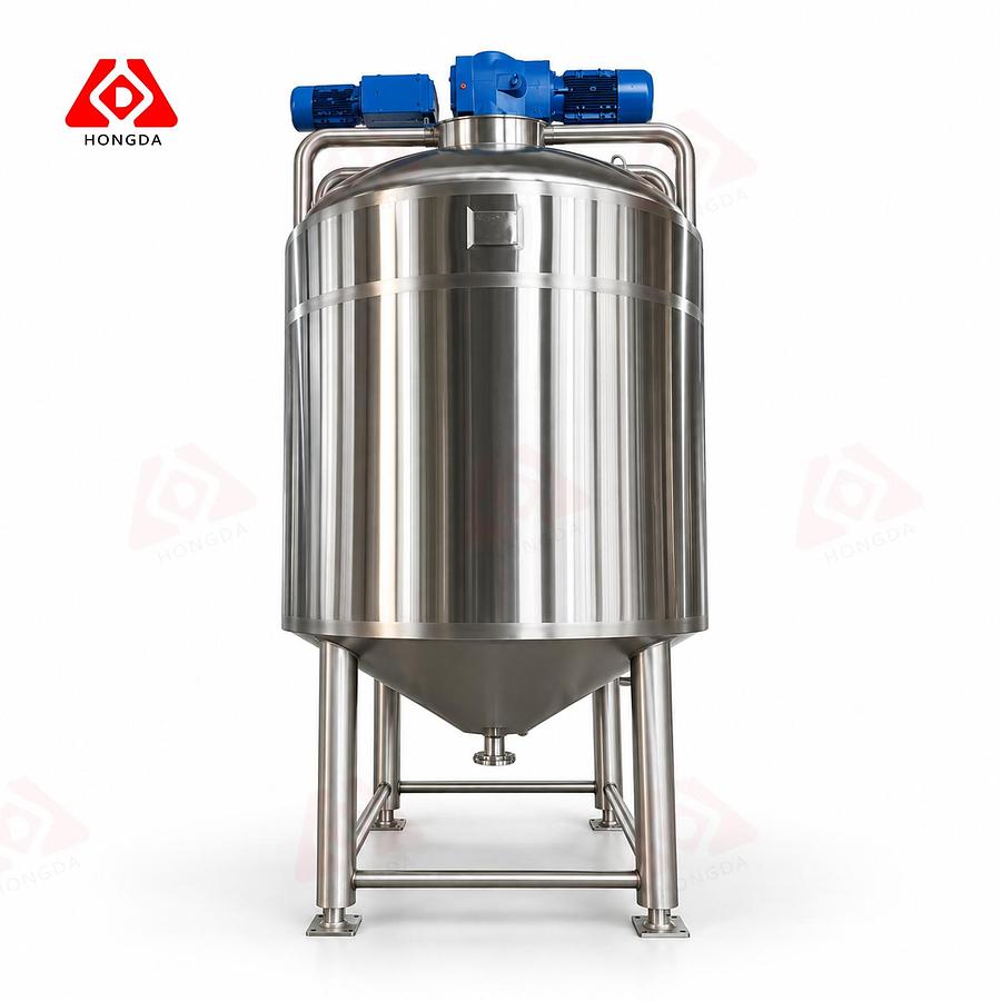 1500 Gallon Stainless Steel Mixing Kettle with Sweep & Paddle Agitator - Industrial Cooking for Sauces & Soups