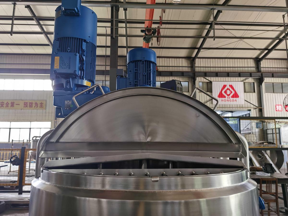 New 100 Gallon Steam Jacketed Cone Bottom Kettle: High Shear Disperser &Scraper Blade