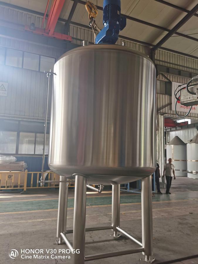 1000 Gal Stainless Steel Single Shell Tank - Industrial Mixing Tank with Agitator