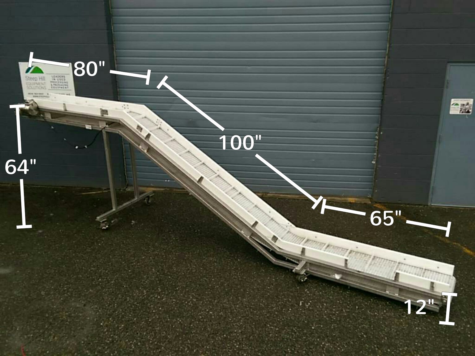 Used 22′ long Incline Conveyor