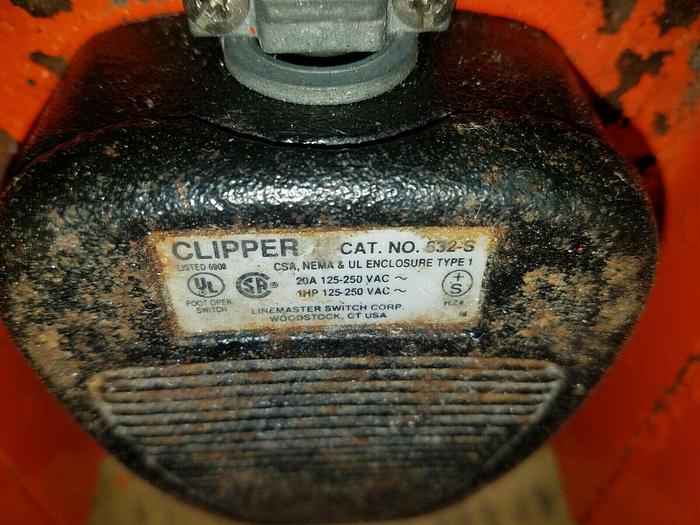 Used Linemaster Clipper Foot Operation Switch with full Guard