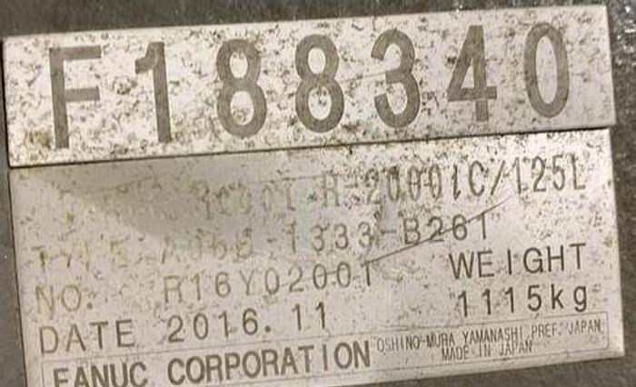 Used FANUC R2000iC/125L 6 AXIS CNC ROBOT WITH R30iB CONTROLLER, IR VISION, 125KG X 3,100 MM H REACH