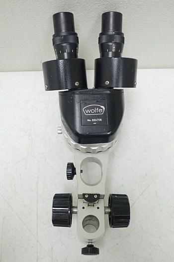 Used wolfe 856708 0.7-4.5 Stereo Zoom Microscope Head w/ Wild Heerbrugg 10X Eyepieces