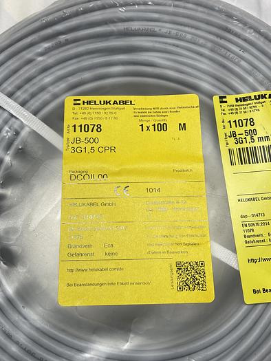 Helukabel JB-500 3G1, 5 CPR 1X100M