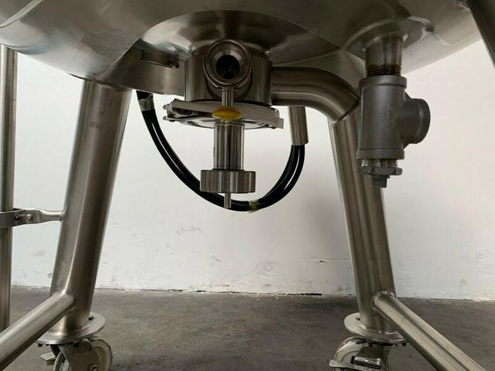 Used LEE 200 Liter Stainless Steel Jacketed Reactor 50 PSI no mixer