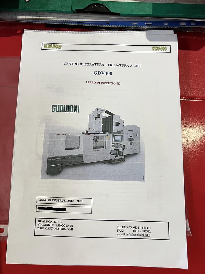 Usato FRESATRICE A PORTALE GUALDONI GDV 400