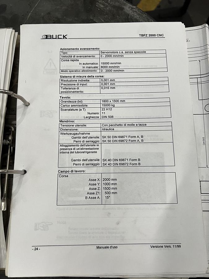 Usato FORATRICE PROFONDA BUCK TBFZ 2000 CNC