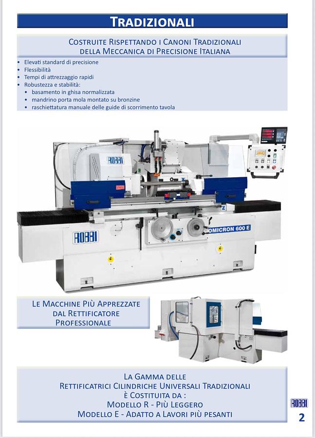 Usato RETTIFICA INTERNI / ESTERNI ROBBI OMICRON 1500 E