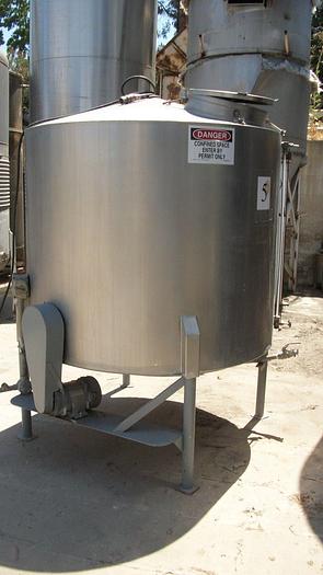 Used Tank, 600 Gallon, S/st, 60" x 49", CT/CB, Agit, Sngl Wall #S741261