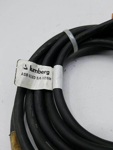 Used LUMBERG ASB4/LED5-4-12-5M ACTUATOR SENSOR JUNCTION BOX CORDSET