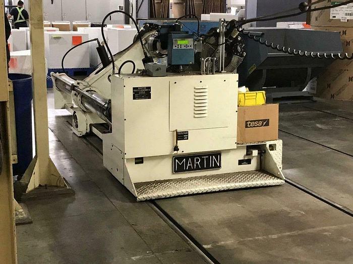 Used 52" PASABAN MODEL KD 1400 ROTARY KNIFE SHEETER W/ TWO SHAFTLESS BACKSTANDS