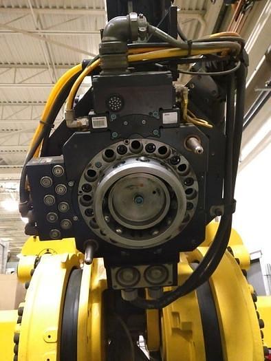 Used 2012 FANUC  M900iB/700 6 AXIS CNC ROBOT WITH R30iB CONTROLLER  & 7TH AXIS 15' LONG TRACK.