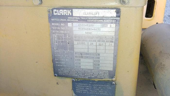 Used Clark C500-Y100 Forklift - 04475