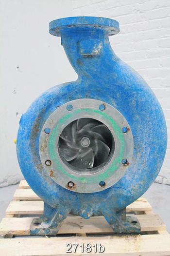 Used Goulds 3196 Goulds 3196, 6X8X15, 6 Vane Impeller, 11" Impeller Diameter, Stainless Steel Impeller, Stainless Steel Casing, Stainless Steel Stuffing Box, Stainless Steel Suction Side Plate, Packing. #27181