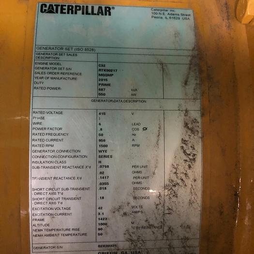 Caterpillar generators Marine Tier II with class certificates