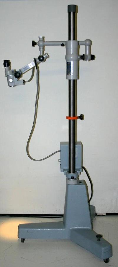 Used ZEISS F 170 OPERATING SURGICAL MICROSCOPE, MODEL OPMI 1-DFC, FIBER OPTIC LIGHT