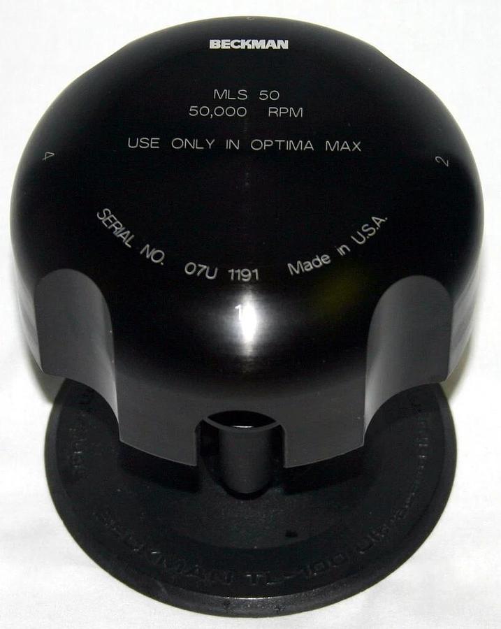 Used BECKMAN ULTRACENTRIFUGE SWINGING BUCKET ALUMINUM ROTOR, MODEL MLS-50, 4 x 5 ML