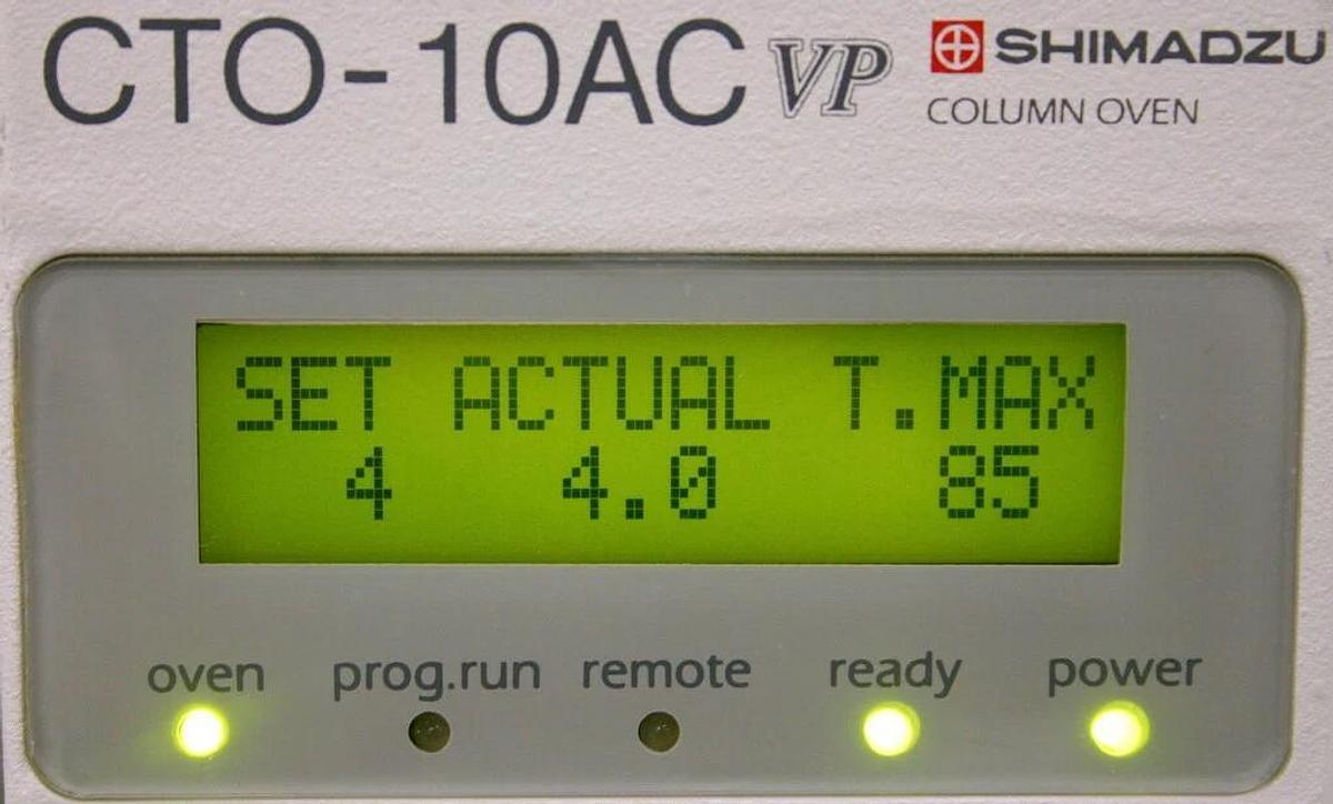 Used SHIMADZU COLUMN OVEN, MODEL CTO-10AC VP WITH SUBCONTROLLER VP