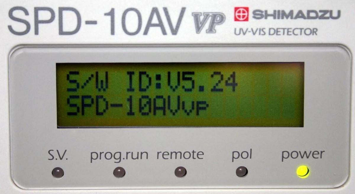 Used SHIMADZU UV-VIS DETECTOR, MODEL SPD-10AV VP