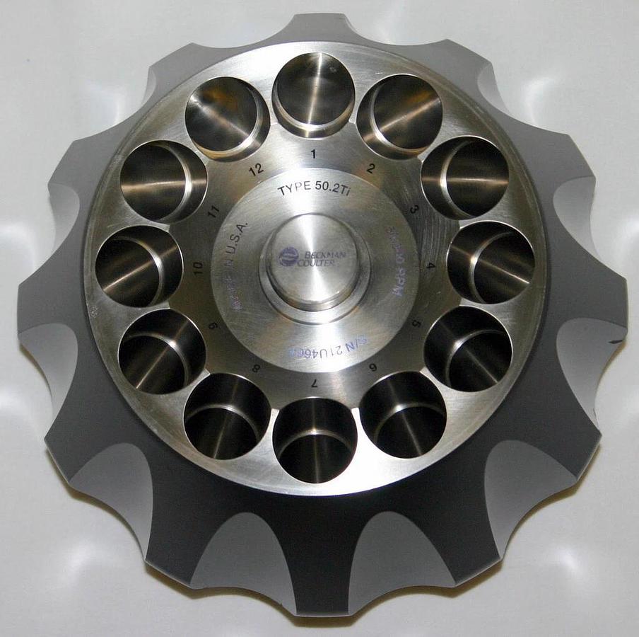 BECKMAN COULTER ULTRACENTRIFUGE FIXED ANGLE ROTOR, MODEL 50.2 TI, 12 X 39 ML