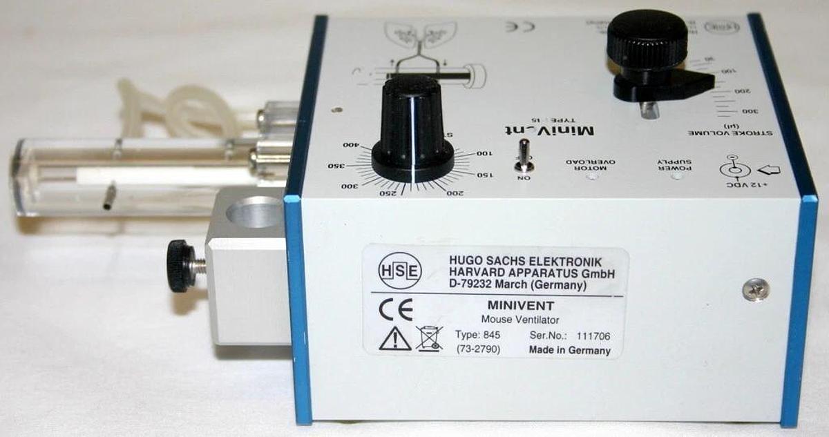 HARVARD HSE HUGO SACHS ELEKTRONIK MOUSE VENTILATOR MINIVENT, MODEL 845